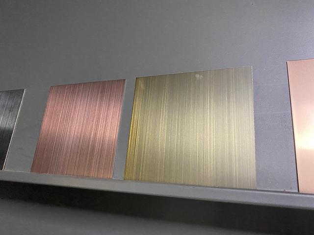 彩色不銹鋼裝飾板材氟碳漆處理拉絲面