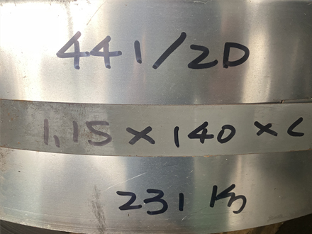 441材質(zhì)2D表面不銹鋼卷材